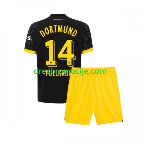 Borussia Dortmund Niclas Fullkrug 14 Dres Dječji Gostujući 2023/2024 Kratkih Rukava Borussia Dortmund Niclas Fullkrug 14 Dres Dječji Gostujući 2023/2024 Kratkih Rukava